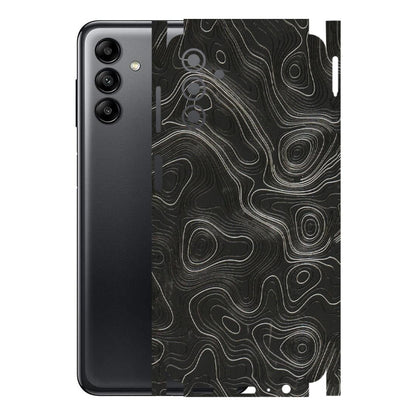 Samsung A/S Series Phone Skins (All Models) - Abstract White Line Map - 3D Embossed Finish (L-269) Samsung Galaxy A04S