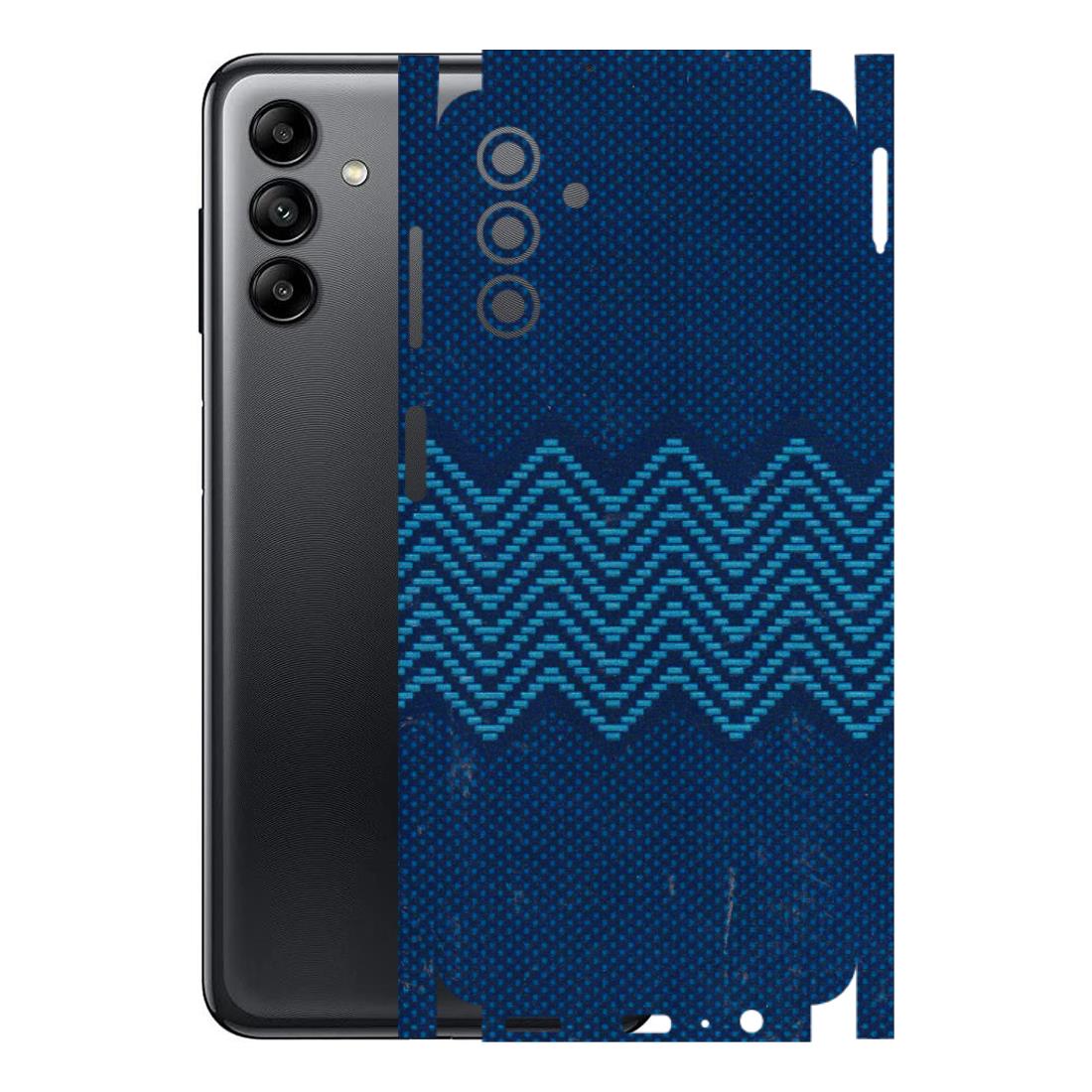 Samsung A/S Series Phone Skins (All Models) - Blue Sober Waves - 3D Embossed Finish (L-306) Samsung Galaxy A04S