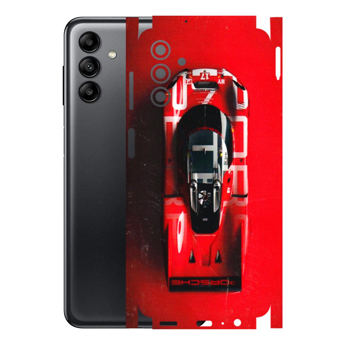 Samsung A/S Series Phone Skins (All Models) - Red Porsche Car Logo - 3D Embossed Finish (L-315) Samsung Galaxy A04S