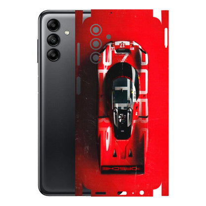 Samsung A/S Series Phone Skins (All Models) - Red Porsche Car Logo - 3D Embossed Finish (L-315) Samsung Galaxy A04S