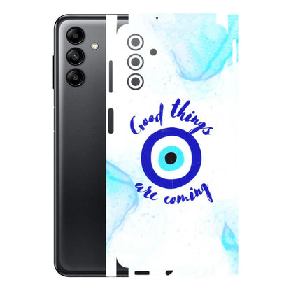 Samsung A/S Series Phone Skins (All Models) - Evil Eye Good Things Are Coming - 3D Embossed Finish (L-322) Samsung Galaxy A04S
