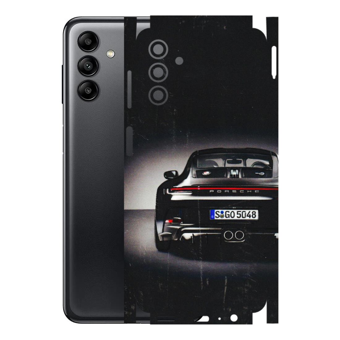 Samsung A/S Series Phone Skins (All Models) - New Black Porsche GT3 - 3D Embossed Finish (L-327) Samsung Galaxy A04S