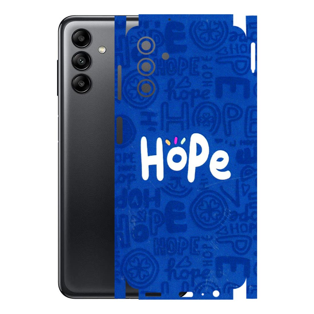 Samsung A/S Series Phone Skins (All Models) - Hope Doodles Blue - 3D Embossed Finish (L-43) Samsung Galaxy A04S