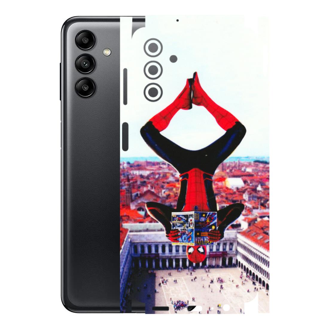 Samsung A/S Series Phone Skins (All Models) - Spiderman Hanging - 3D Embossed Finish (L-53) Samsung Galaxy A04S