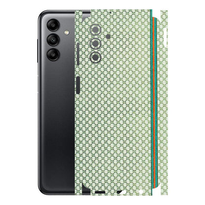 Samsung A/S Series Phone Skins (All Models) - Gucci Fabric Pattern - 3D Embossed Finish (L-73) Samsung Galaxy A04S