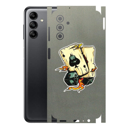 Samsung A/S Series Phone Skins (All Models) - Grey Cards Of Ace - 3D Embossed Finish (L-77) Samsung Galaxy A04S