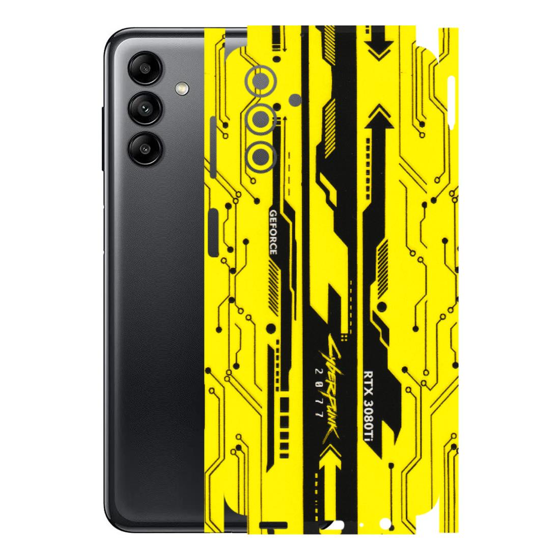 Samsung A/S Series Phone Skins (All Models) - Yellow Cyberpunk - 3D Embossed Finish (L-93) Samsung Galaxy A04S