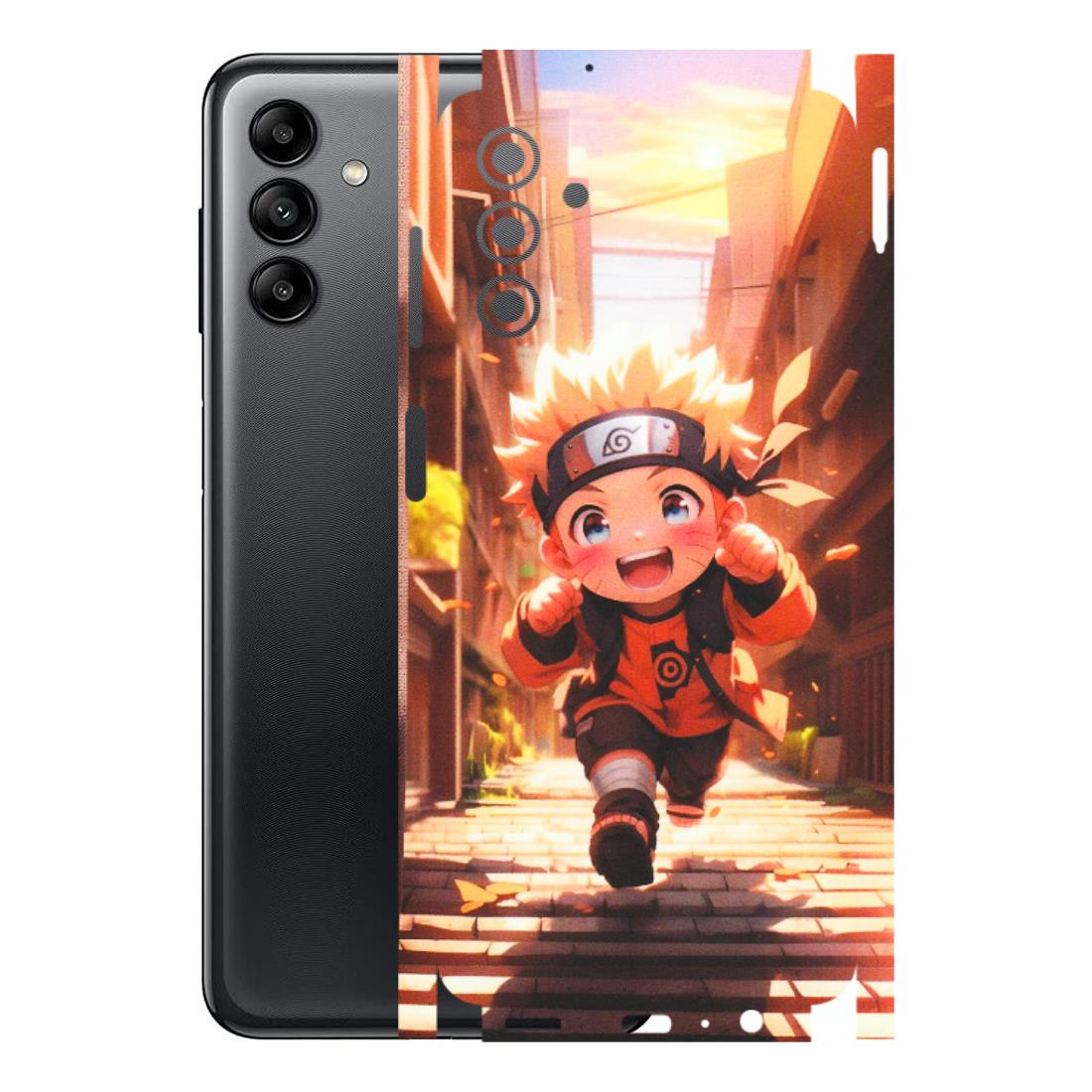 Samsung A/S Series Phone Skins (All Models) - Naruto Cute Toon Running - Matte Finish (M-04) Samsung Galaxy A04S