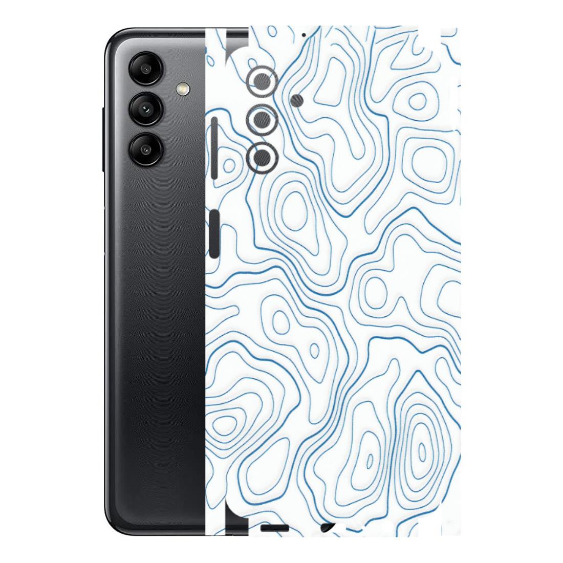 Samsung A/S Series Phone Skins (All Models) - Blue And White Swirls - Matte Finish (M-139) Samsung Galaxy A04S