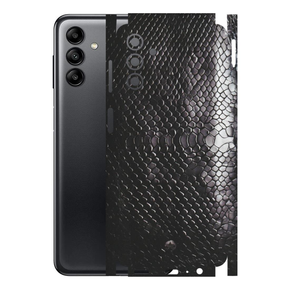 Samsung A/S Series Phone Skins (All Models) - Black Snack Leather - Matte Finish (M-147) Samsung Galaxy A04S