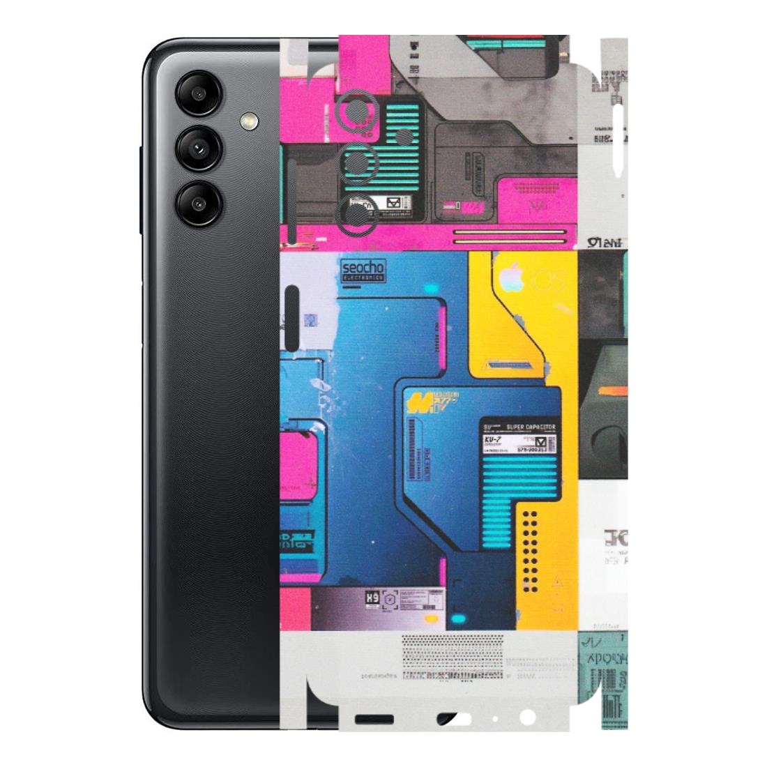 Samsung A/S Series Phone Skins (All Models) - Colourfull Motherboard Internals - Matte Finish (M-55) Samsung Galaxy A04S