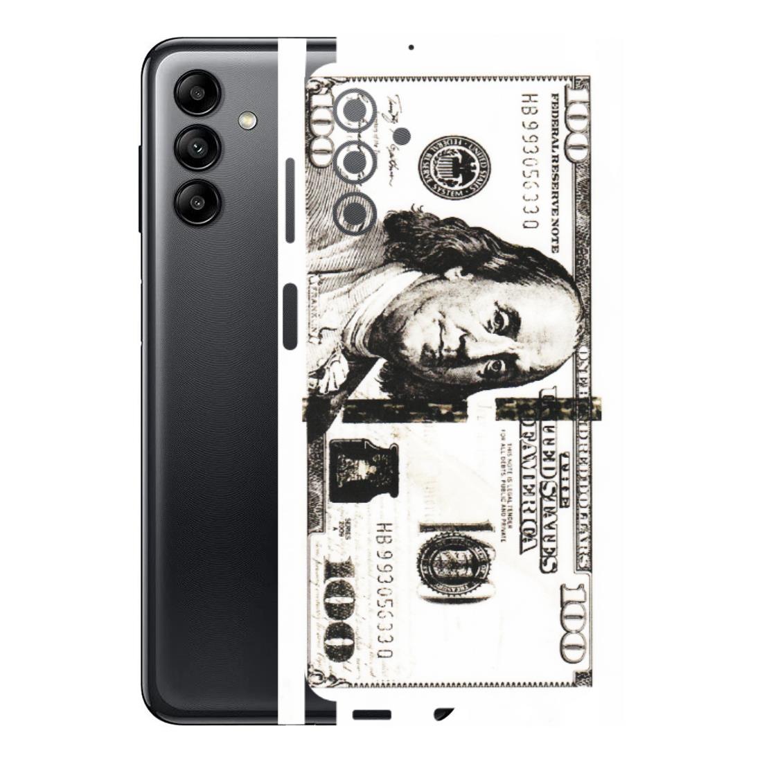 Samsung A/S Series Phone Skins (All Models) - 100 Dollar Currency - Transparent Finish (T-01) Samsung Galaxy A04S
