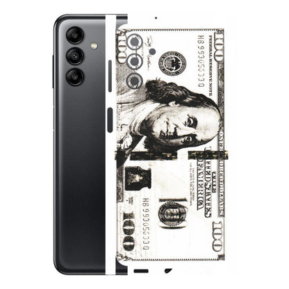 Samsung A/S Series Phone Skins (All Models) - 100 Dollar Currency - Transparent Finish (T-01) Samsung Galaxy A04S