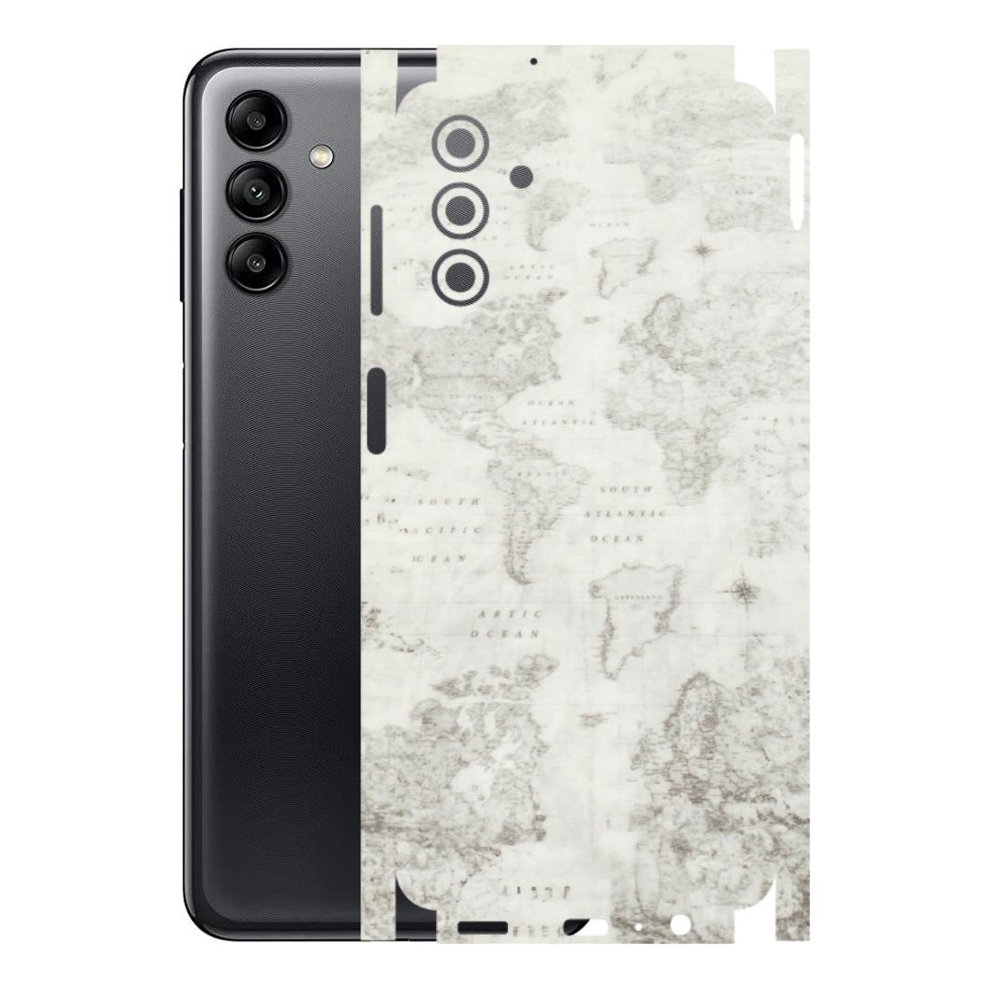 Samsung A/S Series Phone Skins (All Models) - World Travel Map - Transparent Finish (T-04) Samsung Galaxy A04S