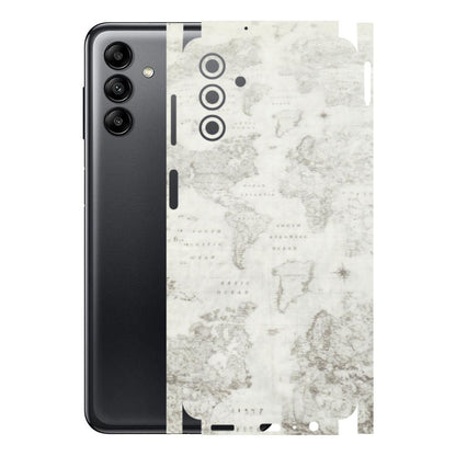 Samsung A/S Series Phone Skins (All Models) - World Travel Map - Transparent Finish (T-04) Samsung Galaxy A04S