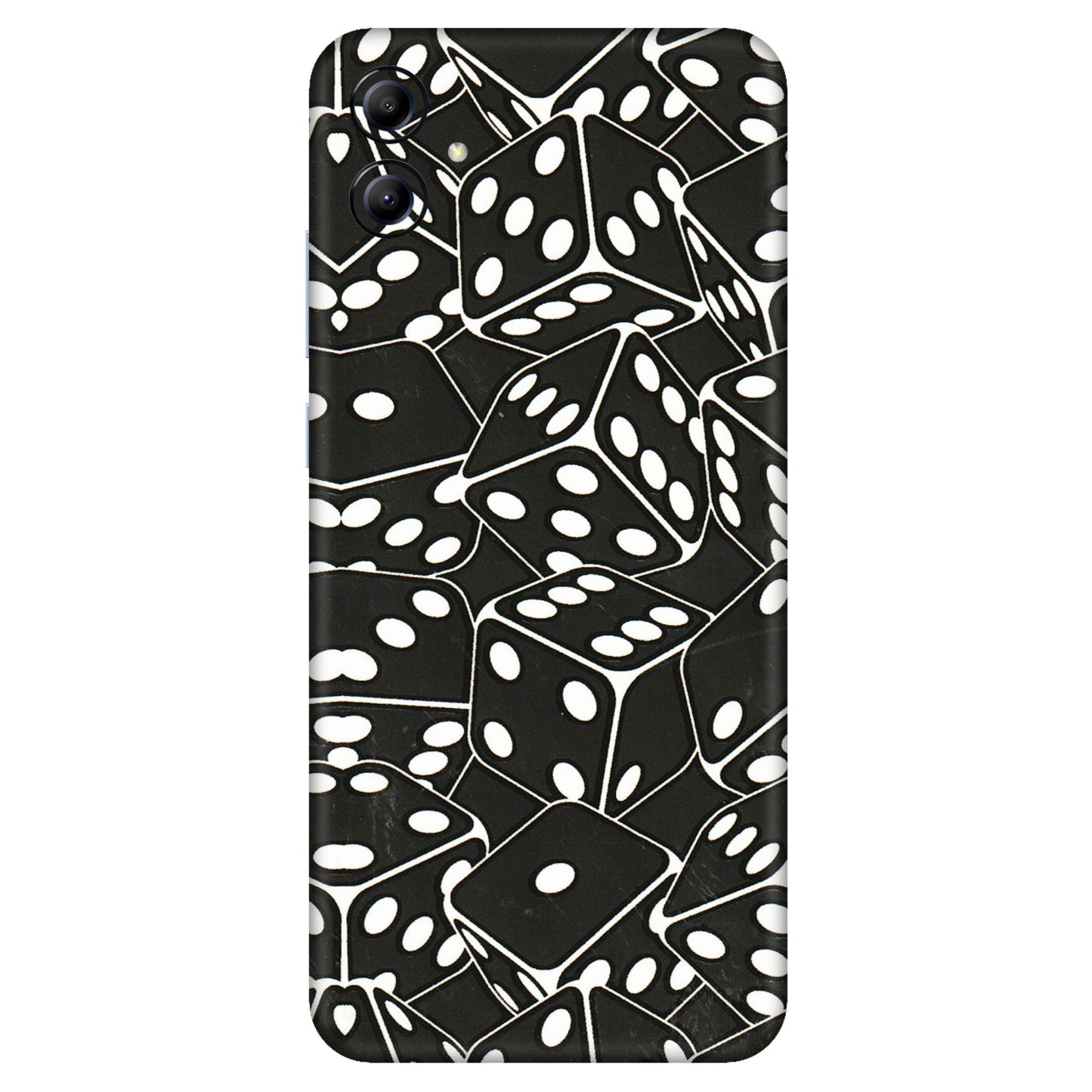 Samsung A/S Series Phone Skins (All Models) - Big Black Dices - 3D Embossed Finish (L-106) Samsung Galaxy A04E