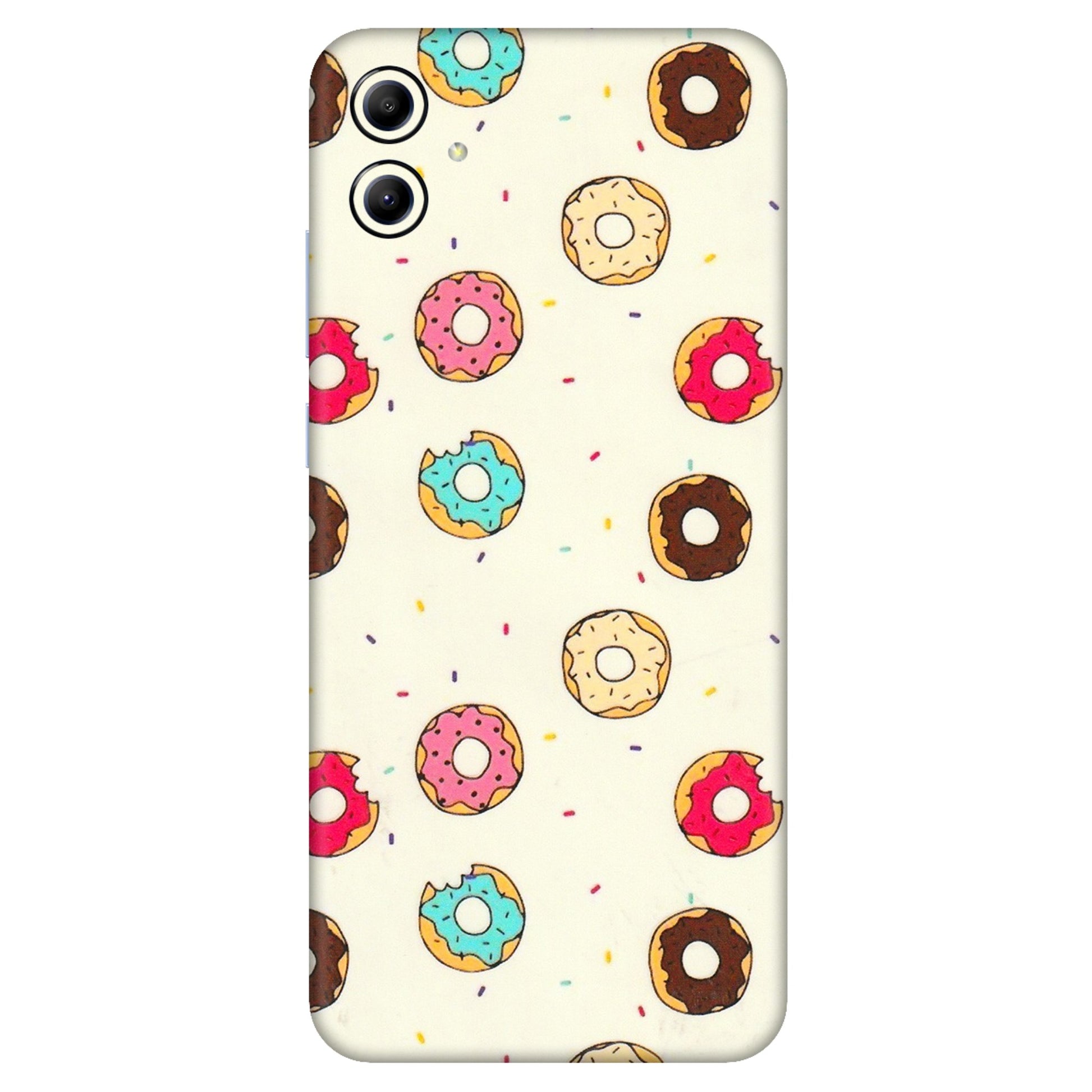 Samsung A/S Series Phone Skins (All Models) - Mini Donuts Doodle Art - 3D Embossed Finish (L-122) Samsung Galaxy A04E
