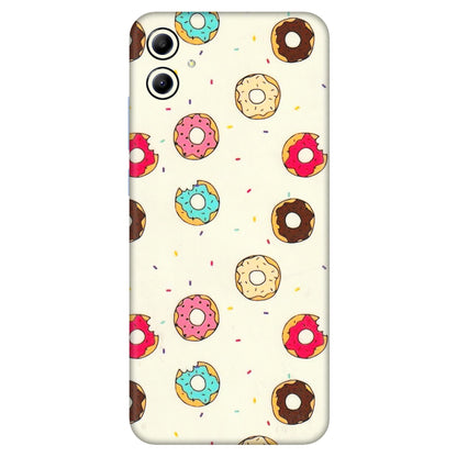 Samsung A/S Series Phone Skins (All Models) - Mini Donuts Doodle Art - 3D Embossed Finish (L-122) Samsung Galaxy A04E
