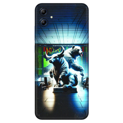 Samsung A/S Series Phone Skins (All Models) - Stock Market Sensex Bear vs Bulls - 3D Embossed Finish (L-15) Samsung Galaxy A04E