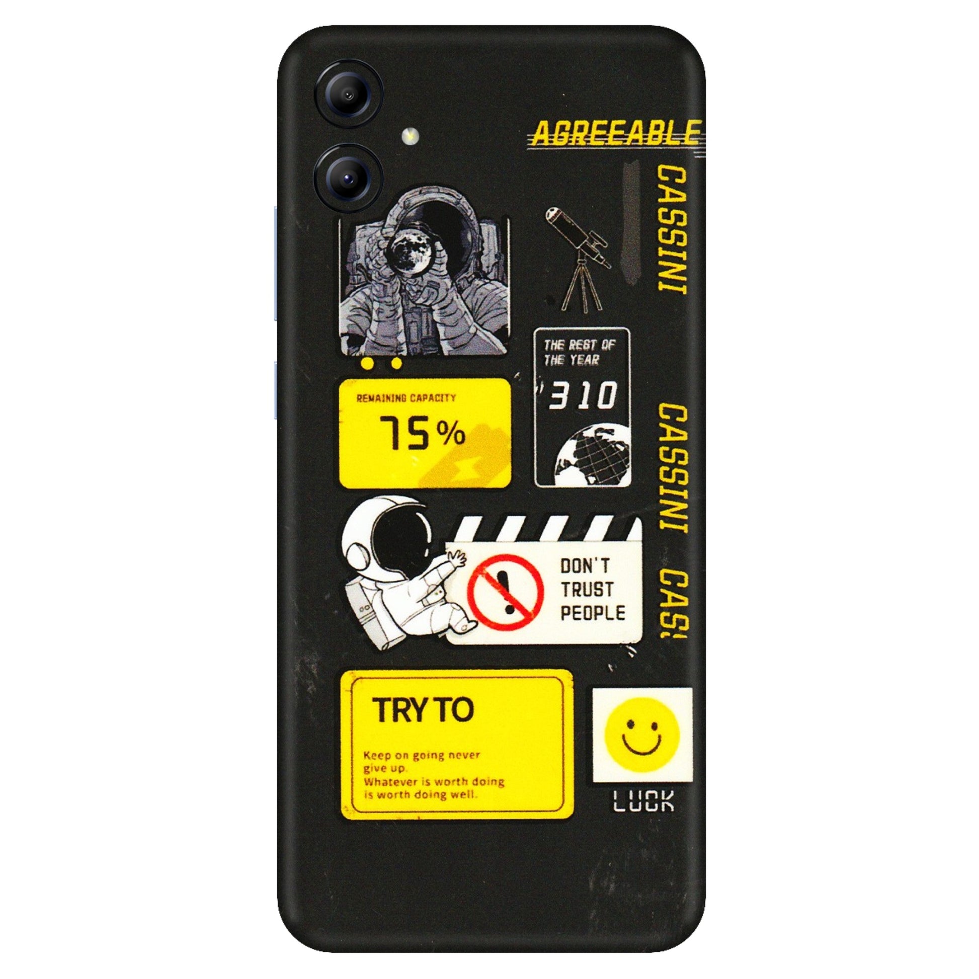 Samsung A/S Series Phone Skins (All Models) - Black Cassini - 3D Embossed Finish (L-161) Samsung Galaxy A04E