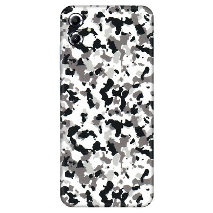 Samsung A/S Series Phone Skins (All Models) - White Black Camouflage - 3D Embossed Finish (L-18) Samsung Galaxy A04E