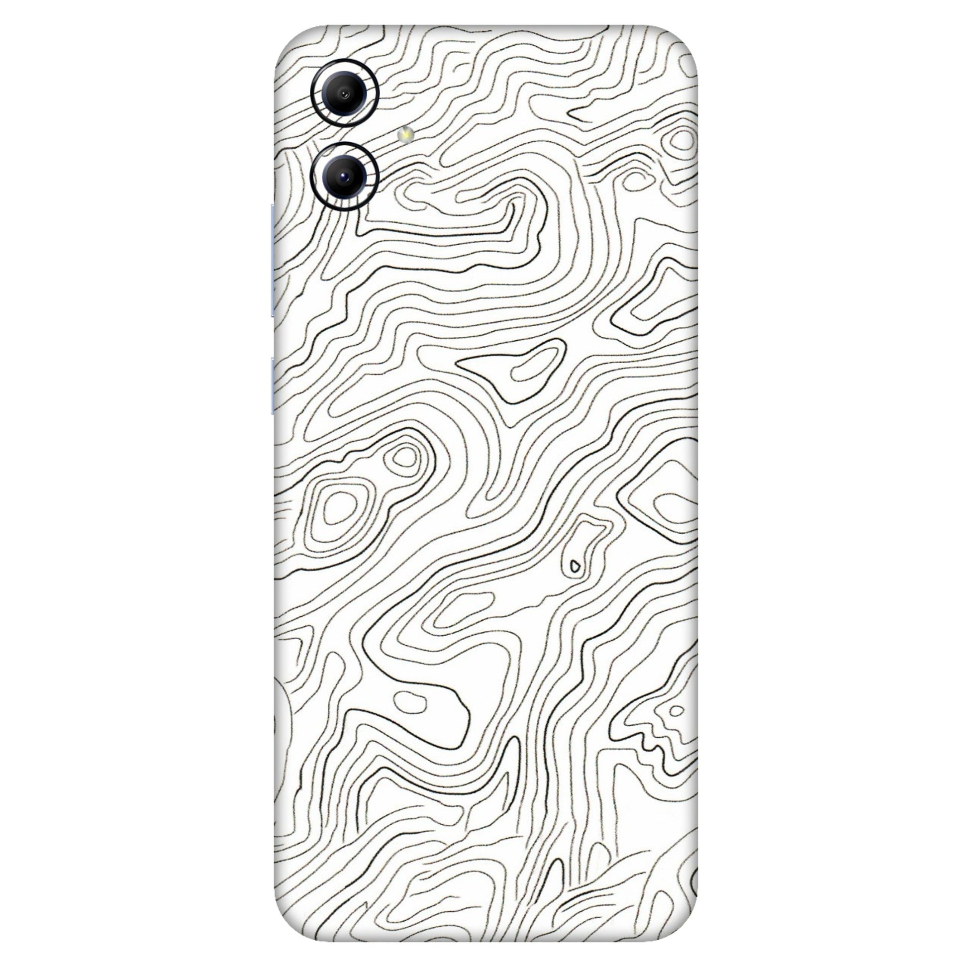 Samsung A/S Series Phone Skins (All Models) - White Black Swirls - 3D Embossed Finish (L-219) Samsung Galaxy A04E