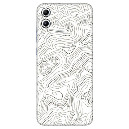 Samsung A/S Series Phone Skins (All Models) - White Black Swirls - 3D Embossed Finish (L-219) Samsung Galaxy A04E
