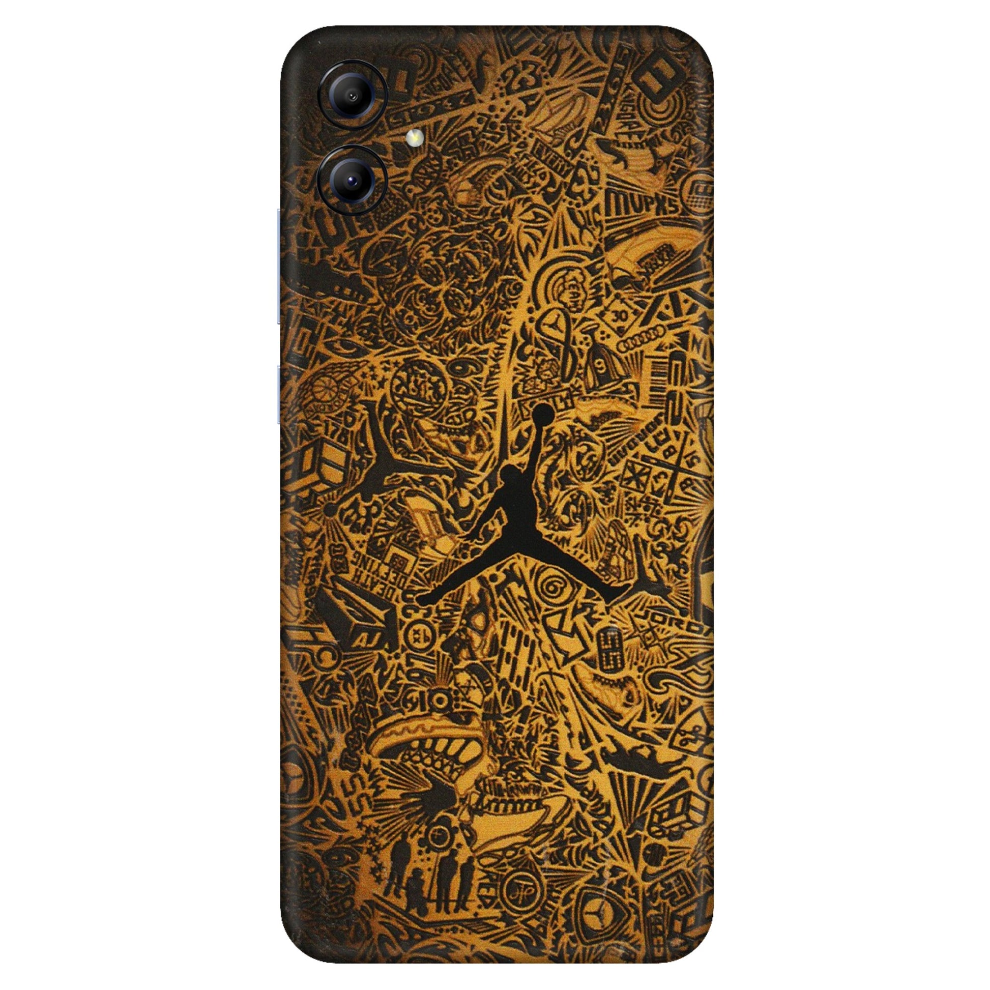 Samsung A/S Series Phone Skins (All Models) - Premium Gold Basketball Player - 3D Embossed Finish (L-236) Samsung Galaxy A04E