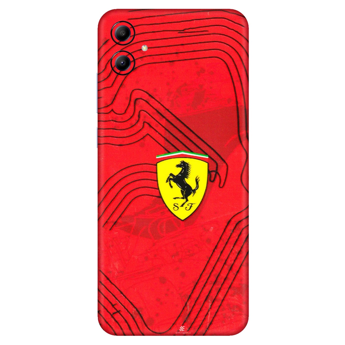 Samsung A/S Series Phone Skins (All Models) - Red Ferrari Logo Stylish - 3D Embossed Finish (L-238) Samsung Galaxy A04E