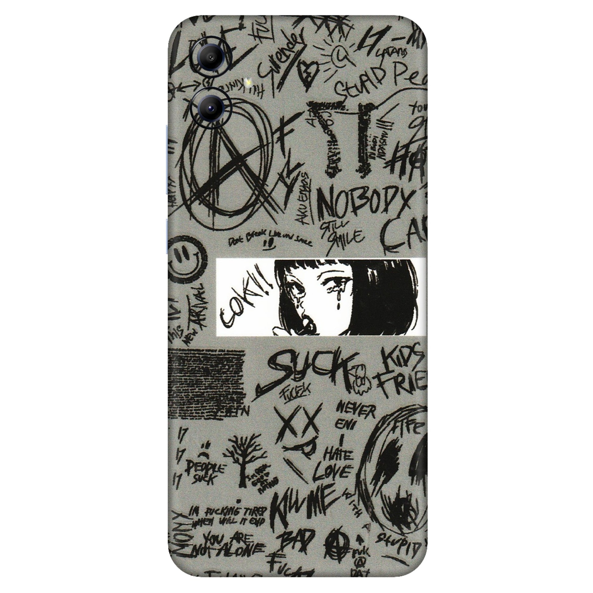 Samsung A/S Series Phone Skins (All Models) - Never Have Love Anime - 3D Embossed Finish (L-260) Samsung Galaxy A04E