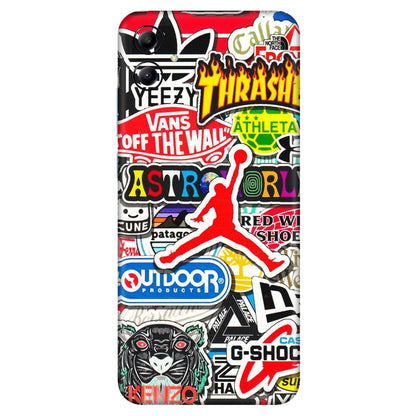 Samsung A/S Series Phone Skins (All Models) - Multi Brands Sticker Graffiti - 3D Embossed Finish (L-37) Samsung Galaxy A04E