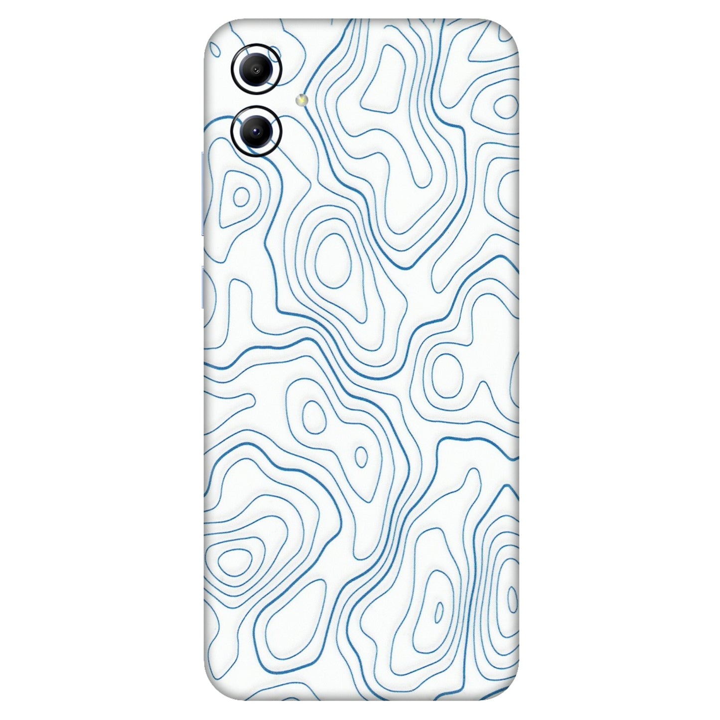 Samsung A/S Series Phone Skins (All Models) - Blue And White Swirls - Matte Finish (M-139) Samsung Galaxy A04E