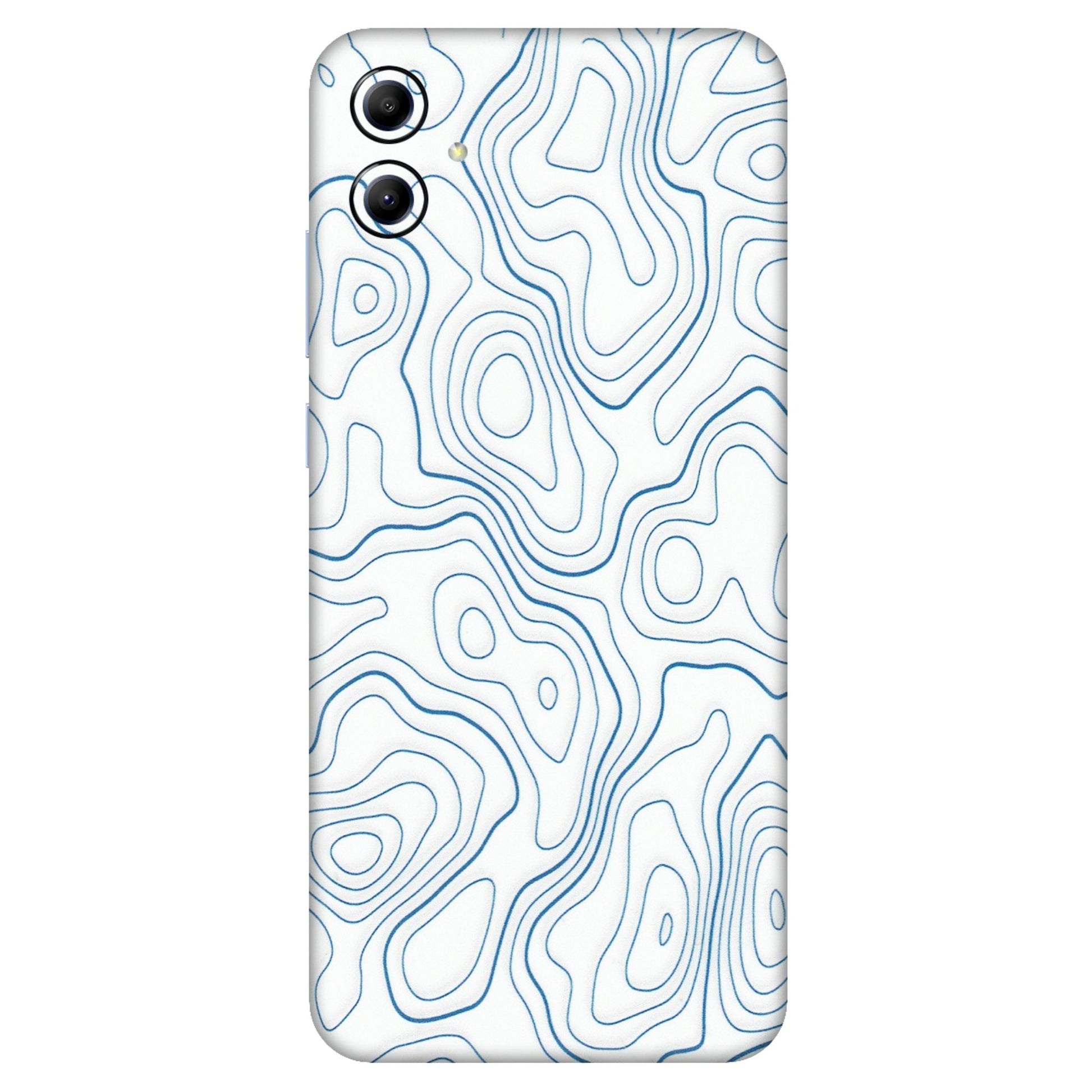 Samsung A/S Series Phone Skins (All Models) - Blue And White Swirls - Matte Finish (M-139) Samsung Galaxy A04E