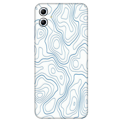 Samsung A/S Series Phone Skins (All Models) - Blue And White Swirls - Matte Finish (M-139) Samsung Galaxy A04E