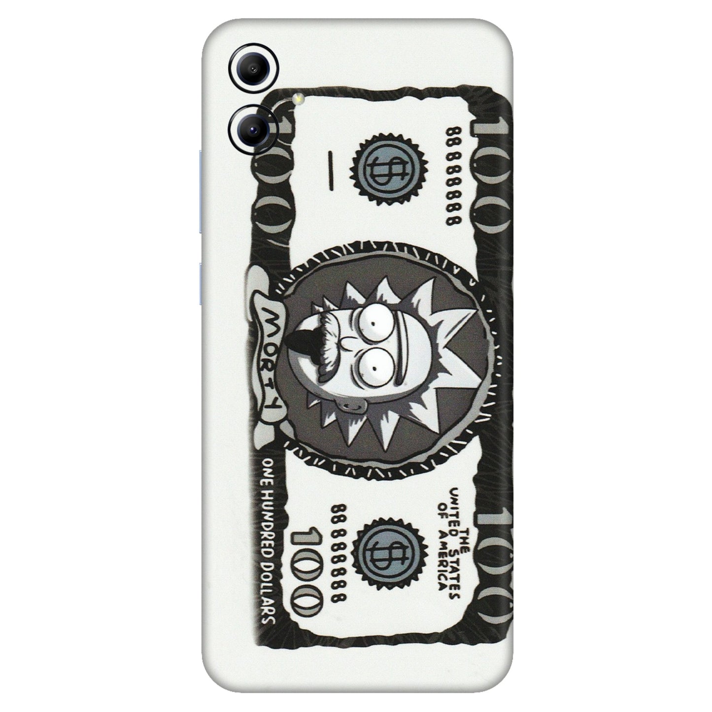 Samsung A/S Series Phone Skins (All Models) - Rick And Morty Hundred Dollar Anime - Matte Finish (M-161) Samsung Galaxy A04E