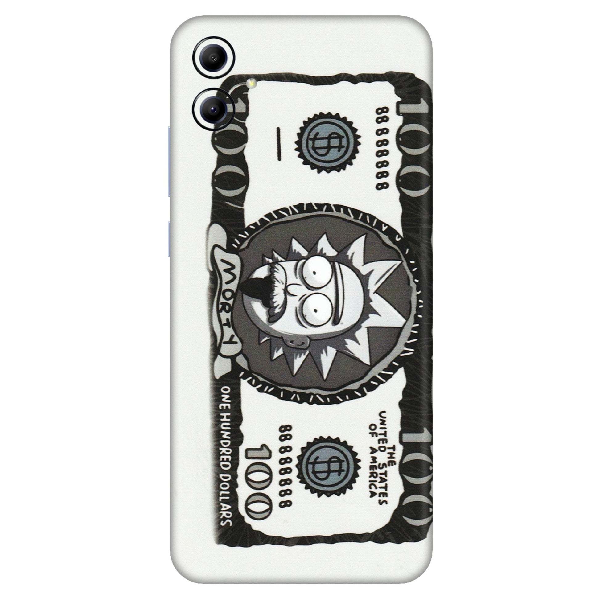 Samsung A/S Series Phone Skins (All Models) - Rick And Morty Hundred Dollar Anime - Matte Finish (M-161) Samsung Galaxy A04E