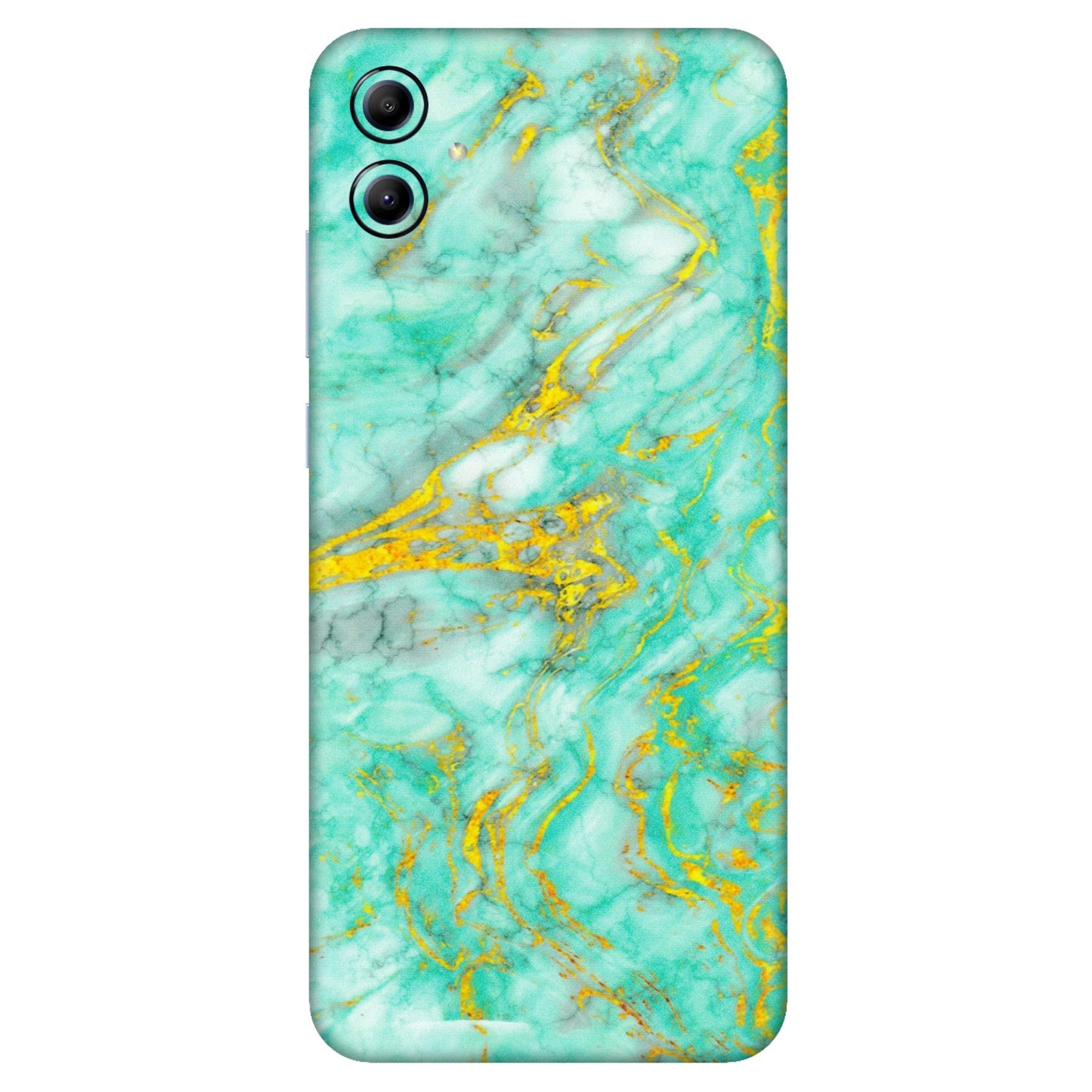 Samsung A/S Series Phone Skins (All Models) - Green And Gold Marble Feel - Matte Finish (M-16) Samsung Galaxy A04E