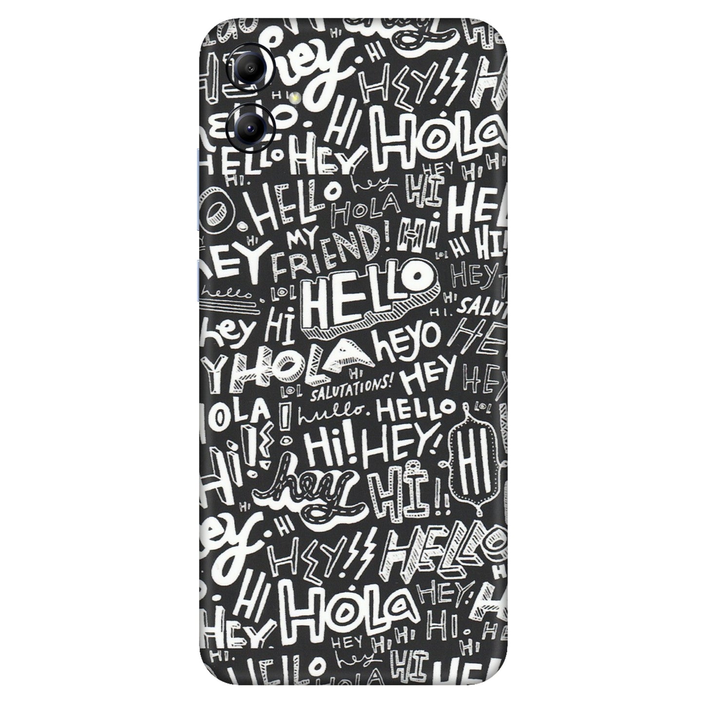 Samsung A/S Series Phone Skins (All Models) - Hi Hello Doodles - Matte Finish (M-25) Samsung Galaxy A04E