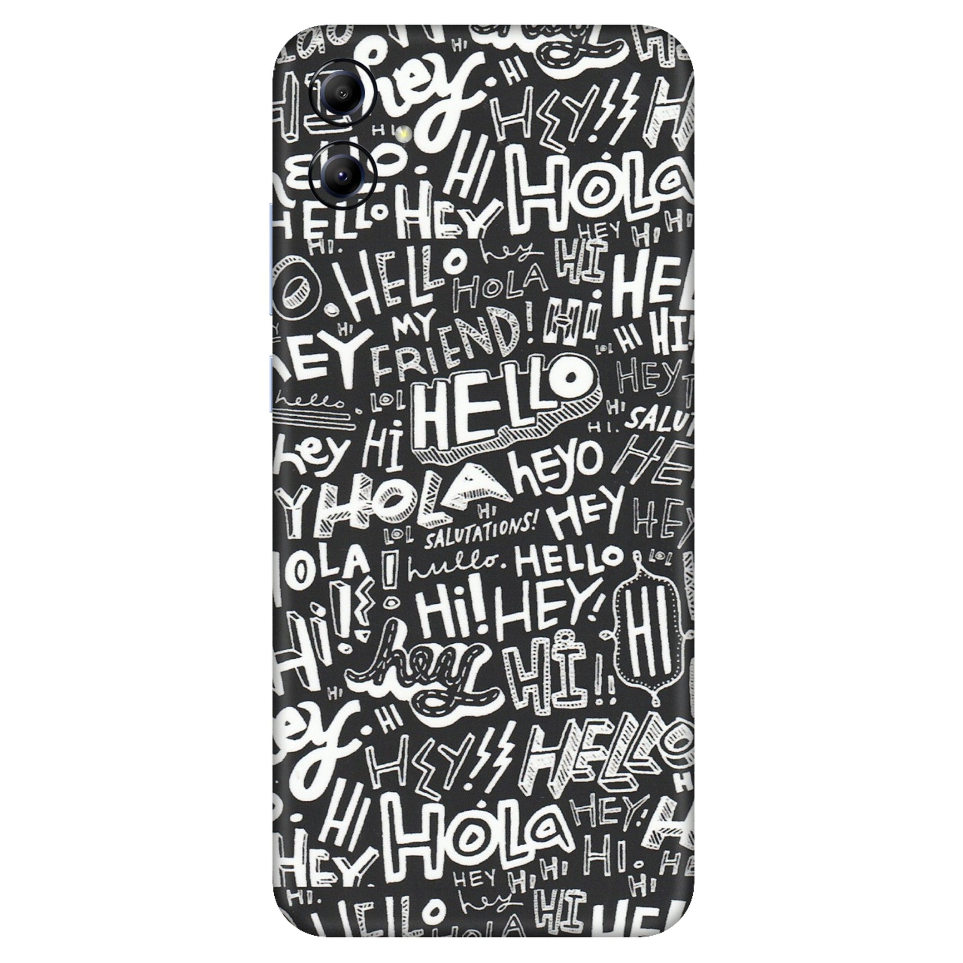 Samsung A/S Series Phone Skins (All Models) - Hi Hello Doodles - Matte Finish (M-25) Samsung Galaxy A04E