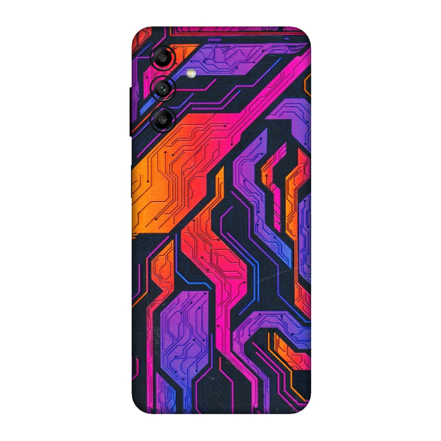 Samsung A/S Series Phone Skins (All Models) - Tech Circuits Futuristic - 3D Embossed Finish (L-07) Samsung Galaxy A04S