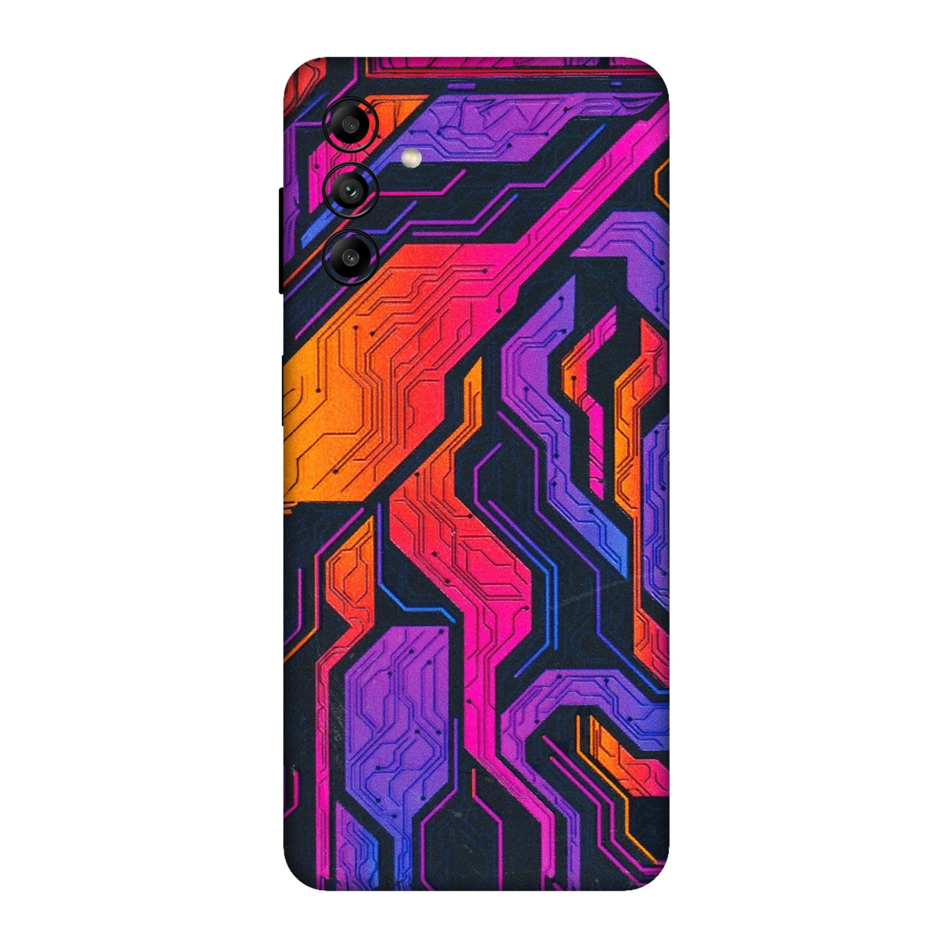 Samsung A/S Series Phone Skins (All Models) - Tech Circuits Futuristic - 3D Embossed Finish (L-07) Samsung Galaxy A04S