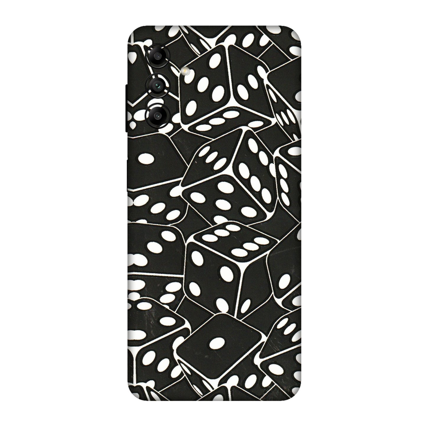 Samsung A/S Series Phone Skins (All Models) - Big Black Dices - 3D Embossed Finish (L-106) Samsung Galaxy A04S