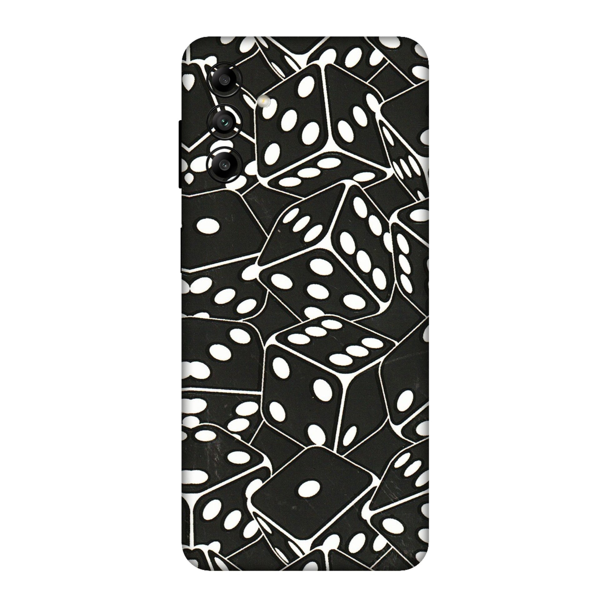 Samsung A/S Series Phone Skins (All Models) - Big Black Dices - 3D Embossed Finish (L-106) Samsung Galaxy A04S
