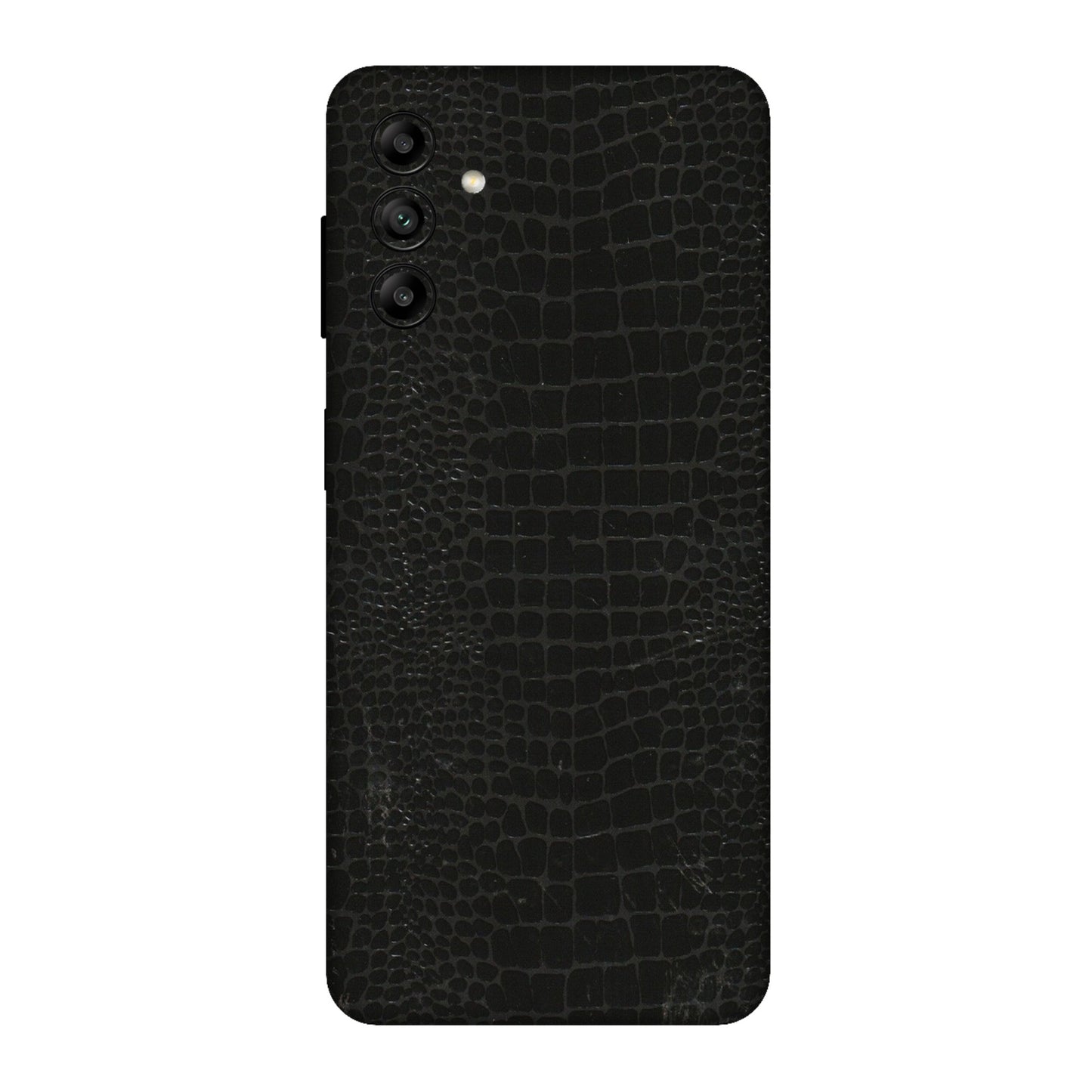 Samsung A/S Series Phone Skins (All Models) - Snake Leather Black - 3D Embossed Finish (L-107) Samsung Galaxy A04S