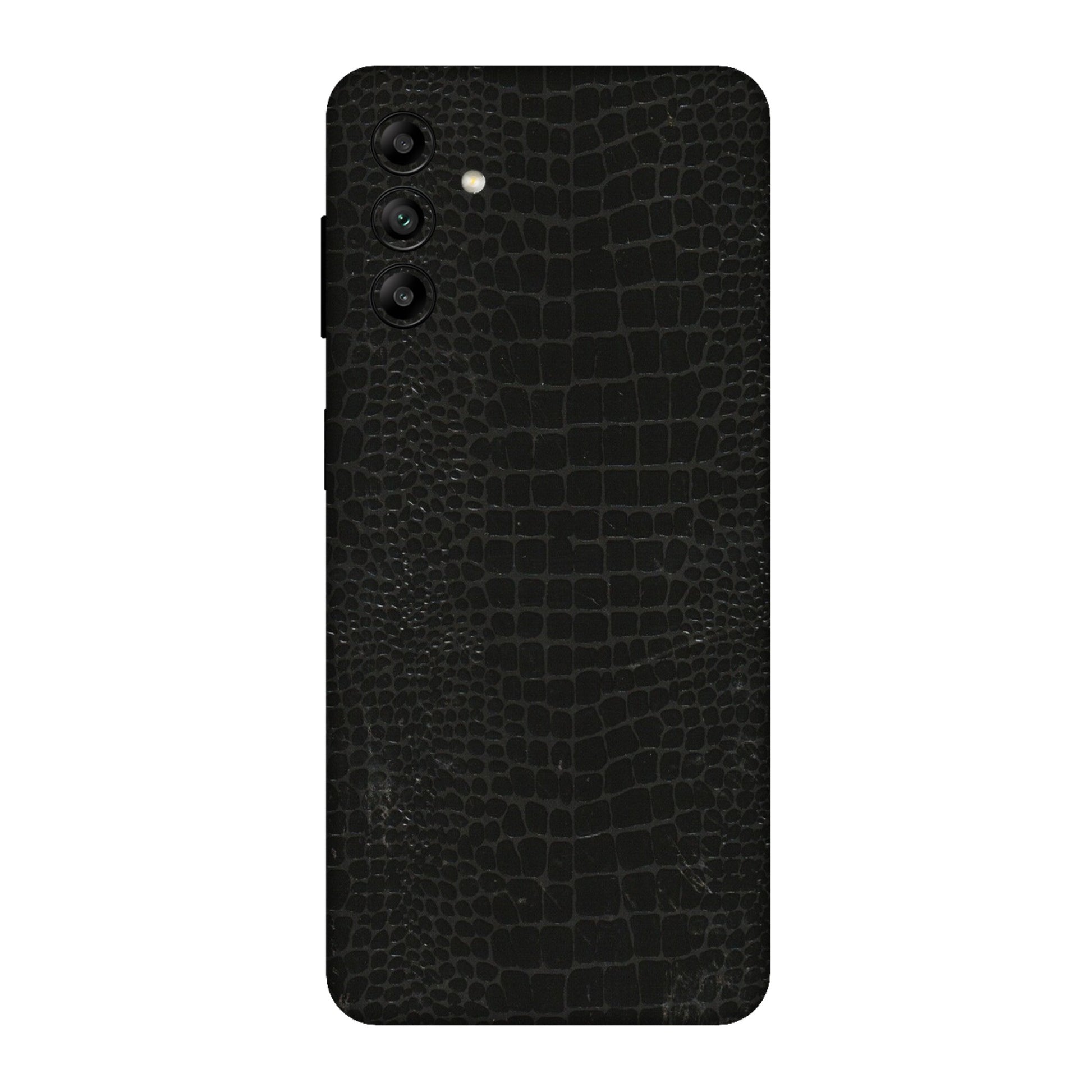 Samsung A/S Series Phone Skins (All Models) - Snake Leather Black - 3D Embossed Finish (L-107) Samsung Galaxy A04S