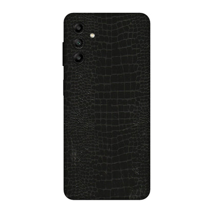 Samsung A/S Series Phone Skins (All Models) - Snake Leather Black - 3D Embossed Finish (L-107) Samsung Galaxy A04S