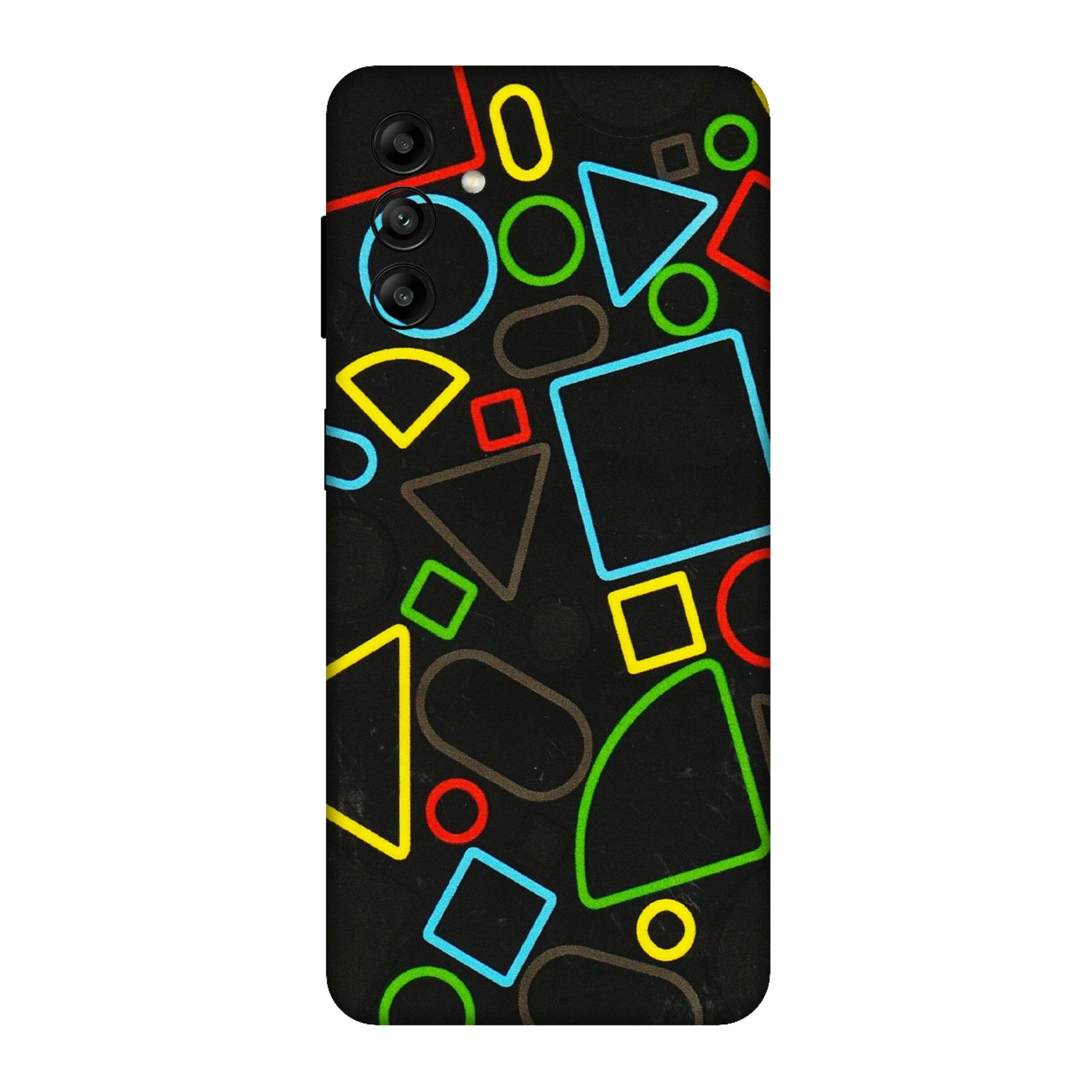 Samsung A/S Series Phone Skins (All Models) - Black Shapes - 3D Embossed Finish (L-131) Samsung Galaxy A04S