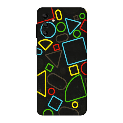 Samsung A/S Series Phone Skins (All Models) - Black Shapes - 3D Embossed Finish (L-131) Samsung Galaxy A04S
