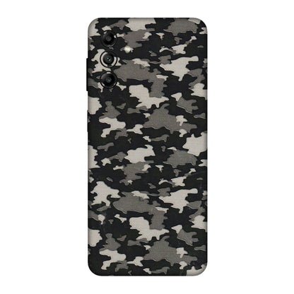 Samsung A/S Series Phone Skins (All Models) - Black/Grey Camoflaunge - 3D Embossed Finish (L-142) Samsung Galaxy A04S