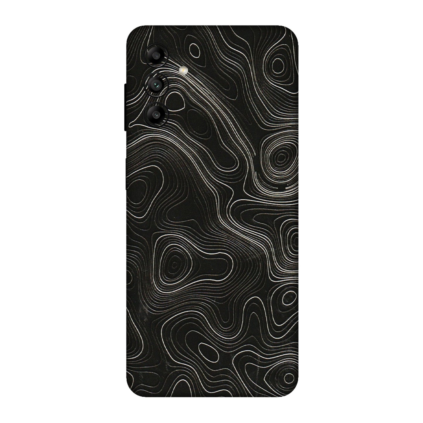 Samsung A/S Series Phone Skins (All Models) - Black Swirl - 3D Embossed Finish (L-196) Samsung Galaxy A04S